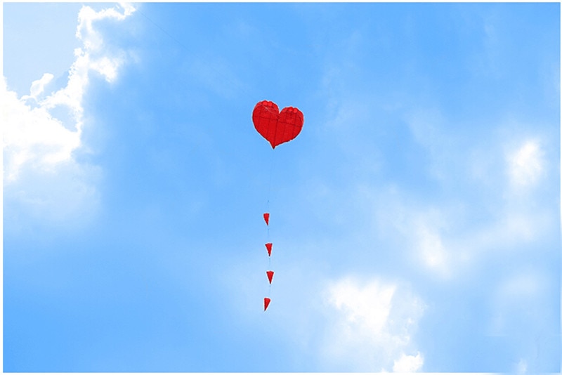 5m Love Heart Soft Kite A Spectacular Big Kite for Skywalking Fun, Perfect for Adults