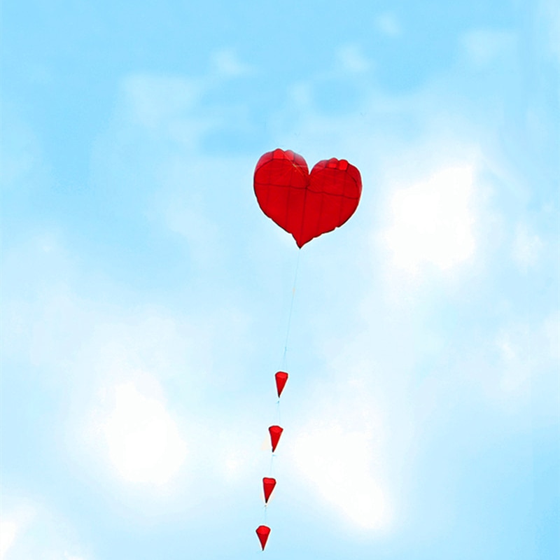 5m Love Heart Soft Kite A Spectacular Big Kite for Skywalking Fun, Perfect for Adults