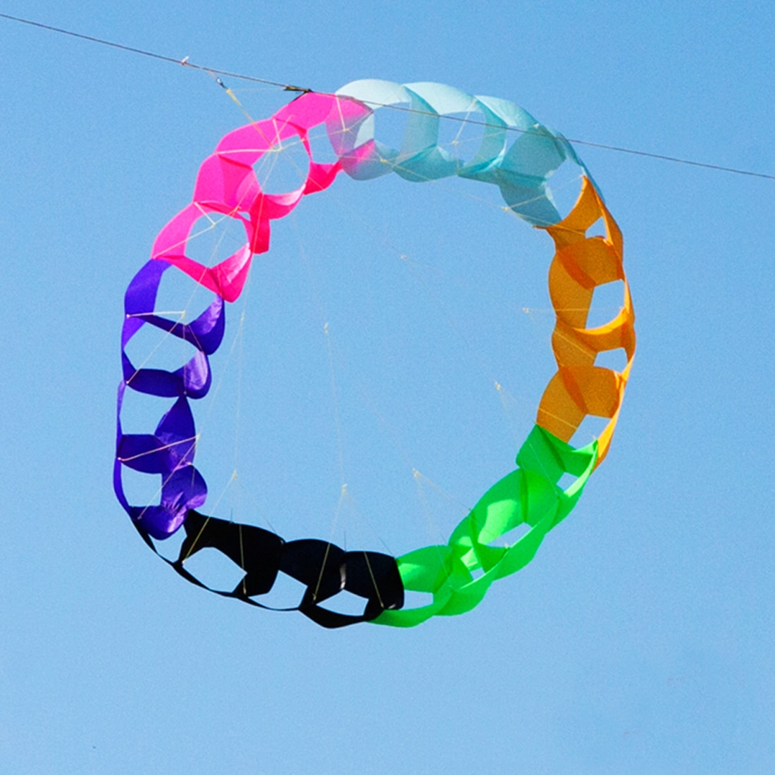 Outdoor Hanging Snake Kite Spinning Line Laundry, Soft Inflatable Design, Crafted from Premium 30D Ripstop Nylon Fabric, Includes Bag