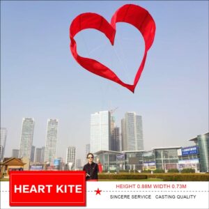 High-Quality 0.88m Love Heart Shape Single Line Kites for Adults and Kids