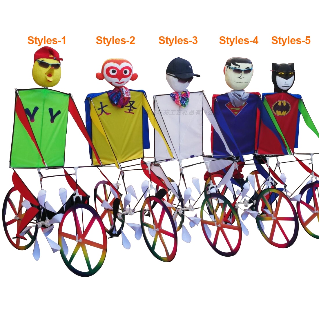 Kites for Adults Dynamic Bicycle Kite - 1.2m*1.5m Line Laundry Single Line Show Kite for Kite Festival, Made from 30D Ripstop Nylon with Bag