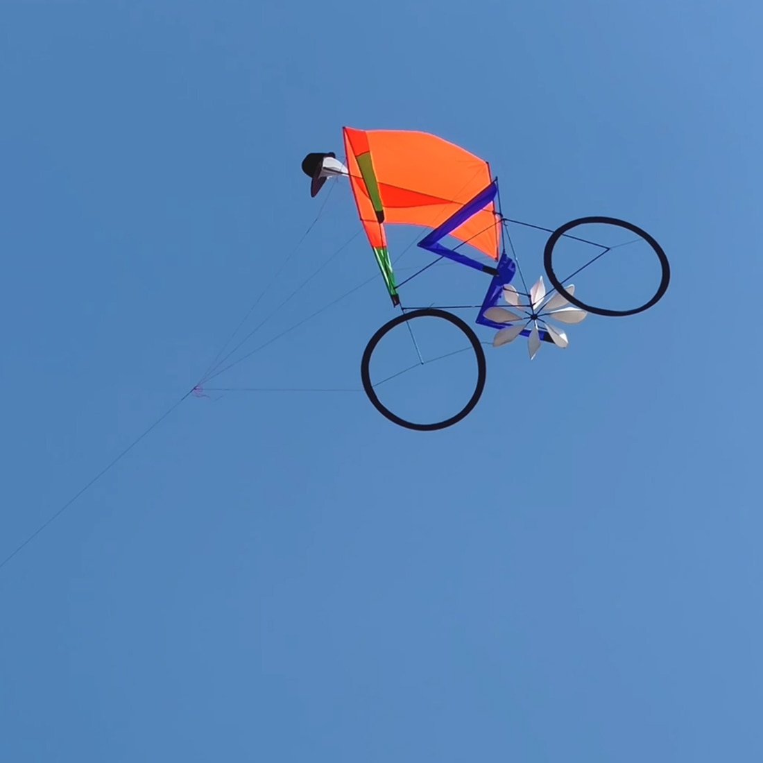 Kites for Adults Dynamic Bicycle Kite - 1.2m*1.5m Line Laundry Single Line Show Kite for Kite Festival, Made from 30D Ripstop Nylon with Bag