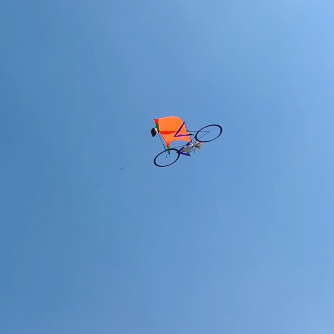Kites for Adults Dynamic Bicycle Kite - 1.2m*1.5m Line Laundry Single Line Show Kite for Kite Festival, Made from 30D Ripstop Nylon with Bag