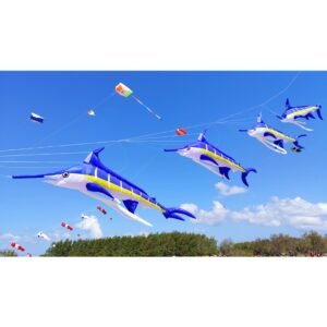 Shark Kite 7m Marlin Fish Line Laundry Pendant Inflatable Show Kite for Kite Festival - Premium 30D Ripstop Nylon Fabric with Bag