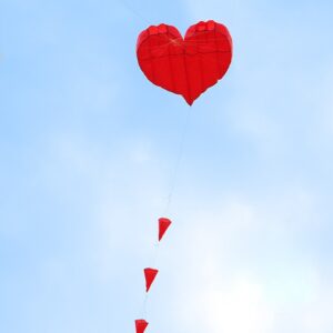 5m Love Heart Soft Kite A Spectacular Big Kite for Skywalking Fun, Perfect for Adults