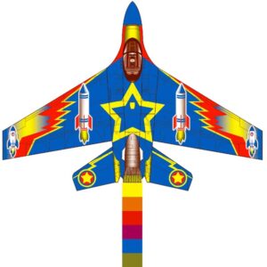 Airplane Kite for Kids - Fighter Kite with String Line, Perfect Outdoor Toy for Windy Adventures