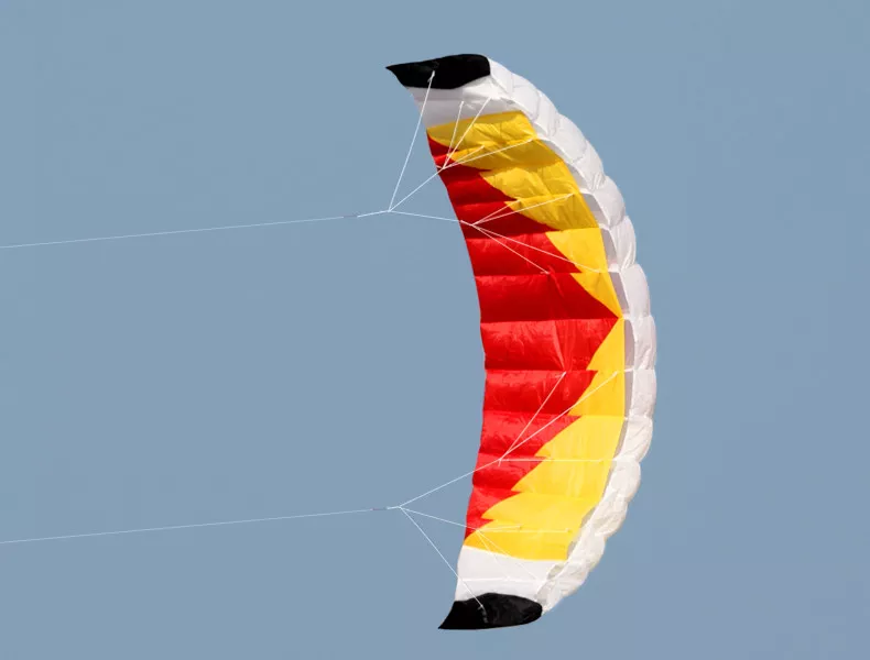 Easy-to-Fly 2m Dual Line Parafoil Parachute Kite for Beach Fun - Includes Kite Handle and String - Sports Beach Kite