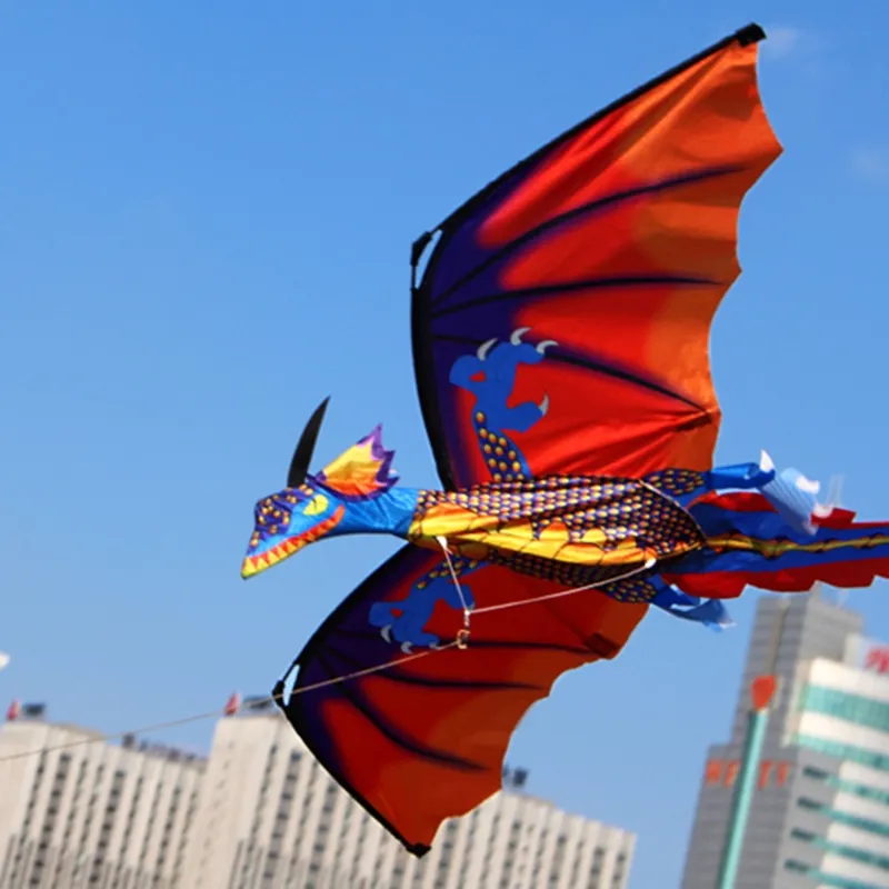 High-Quality 3D Dragon Kite with Tail - Perfect for Adults - Outdoor Kite Flying Experience with 100m Kite Line Included
