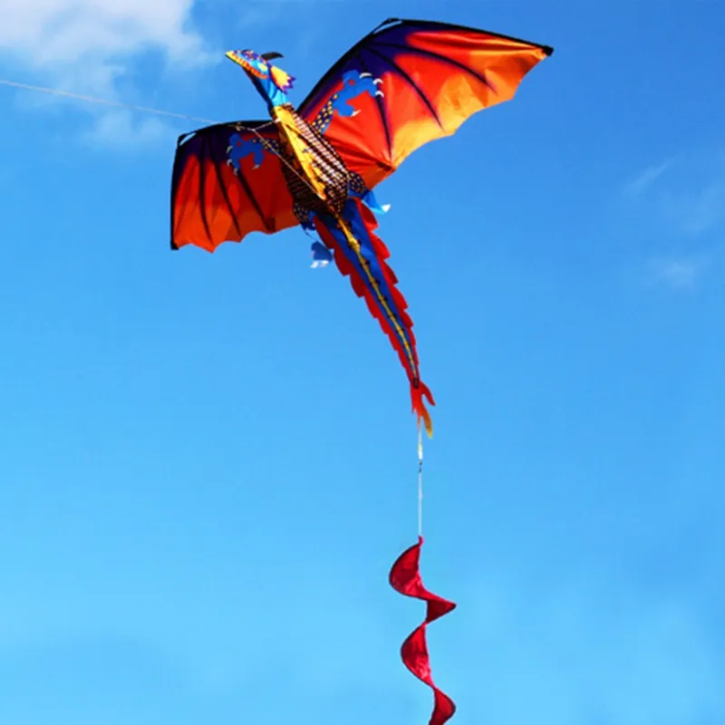 High-Quality 3D Dragon Kite with Tail - Perfect for Adults - Outdoor Kite Flying Experience with 100m Kite Line Included