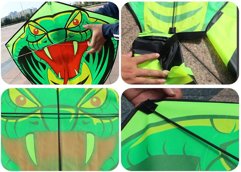 Outdoor Toys for Adults - Cobra Snake Kite with Flying Line - Bird Kites, Eagle Kite, Animal Wei Kite