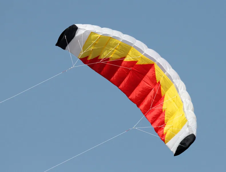 Easy-to-Fly 2m Dual Line Parafoil Parachute Kite for Beach Fun - Includes Kite Handle and String - Sports Beach Kite