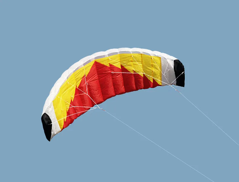 Easy-to-Fly 2m Dual Line Parafoil Parachute Kite for Beach Fun - Includes Kite Handle and String - Sports Beach Kite