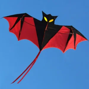 1.8m Red Bat Kite with Kite Handle and Line - High Quality, Good Flying Experience