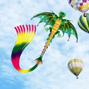 Multicolor Dragon Kite - Easy to Fly with Laser Engraving Pterosaurs Design - Perfect for Kids and Children