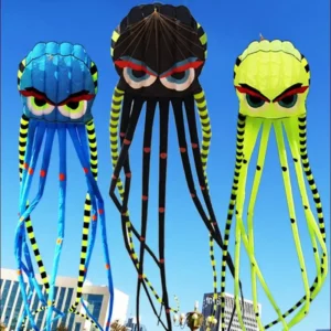 Large 8M Octopus Kite - Magic 3D Design, Multi-colored Mollusk, Outdoor Performance Competition, Tear-Resistant Material for Endless Fun