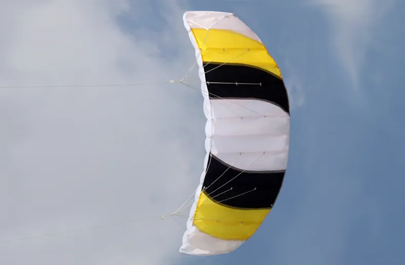1.4m Dual Line Stunt Parafoil Parachute Beach Kite - Perfect Outdoor Fun Sports Power for Beginners