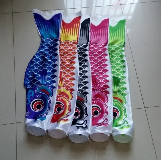 Colorful Fish Flag Hanging Outdoor Toy - Koi Nobori Carp Wind Socks, 40/70/100CM Fish Kite for Kids - Koinobori Inspired Fun