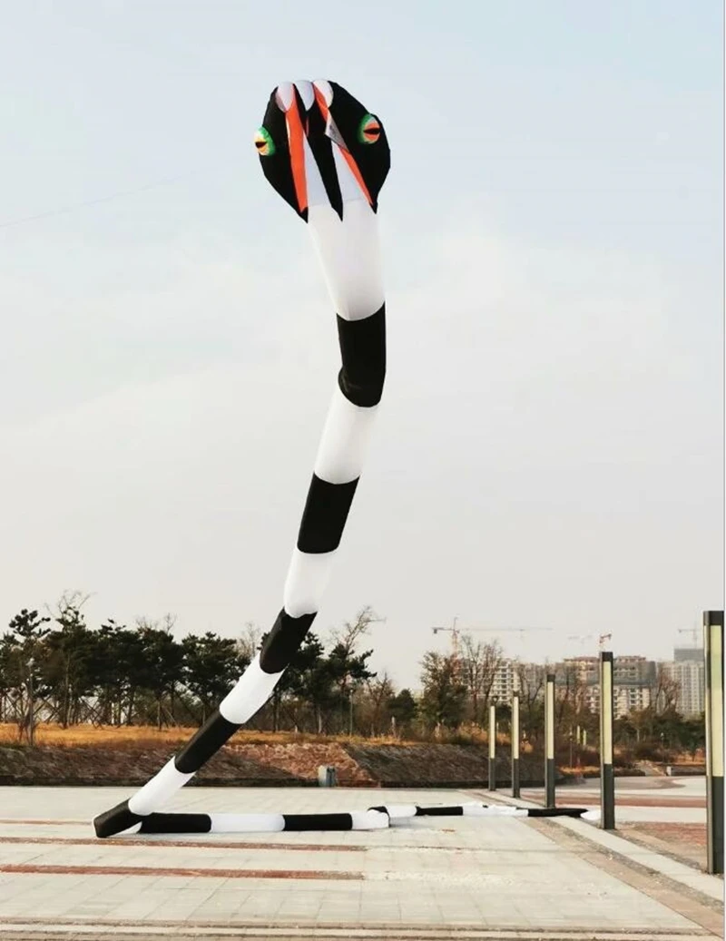 Inflatable Snake Kite - Large 60m Soft Kite with Nylon Ripstop, Alien Design, and Octopus Tail - Perfect for Outdoor Fun and Adventure