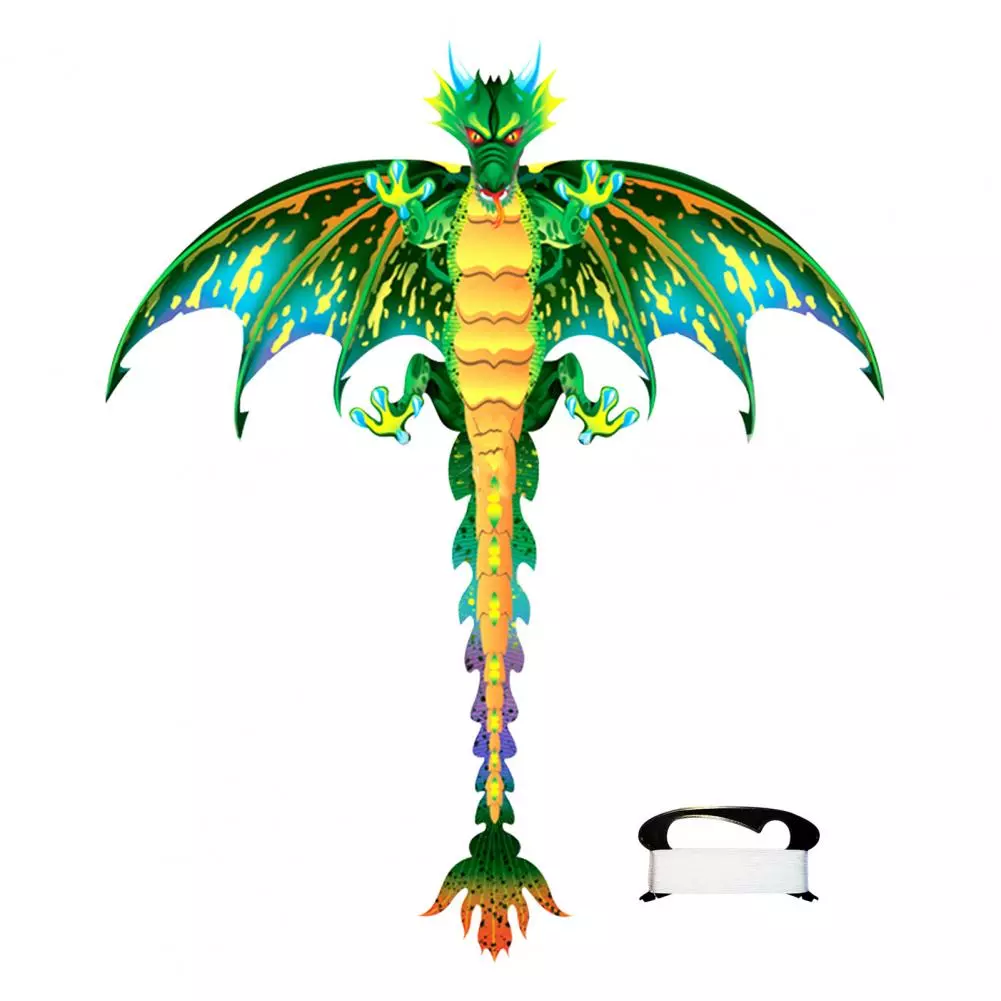 Multicolor Dragon Kite - Easy to Fly with Laser Engraving Pterosaurs Design - Perfect for Kids and Children