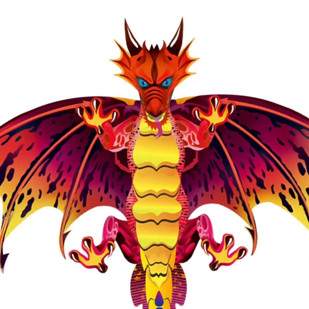 Multicolor Dragon Kite - Easy to Fly with Laser Engraving Pterosaurs Design - Perfect for Kids and Children