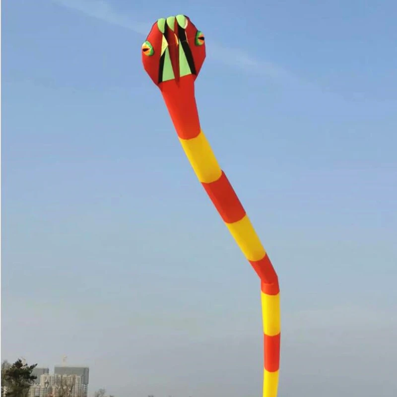 Inflatable Snake Kite - Large 60m Soft Kite with Nylon Ripstop, Alien Design, and Octopus Tail - Perfect for Outdoor Fun and Adventure