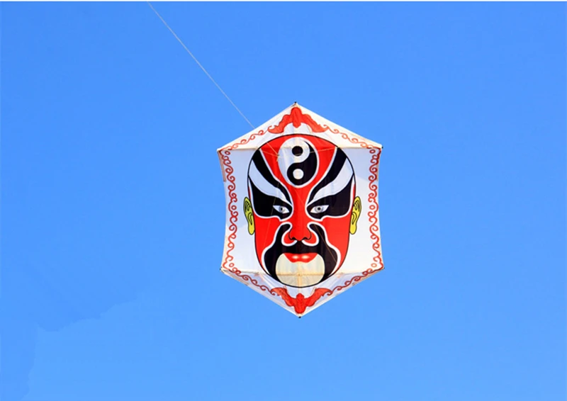 Traditional Kites for Adults - Peking Opera Style, Parachute Fun, and Better Flight Experience with Hexagonal Kite