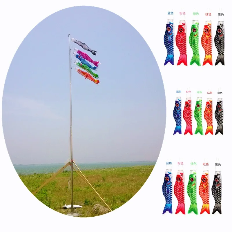 Colorful Fish Flag Hanging Outdoor Toy - Koi Nobori Carp Wind Socks, 40/70/100CM Fish Kite for Kids - Koinobori Inspired Fun