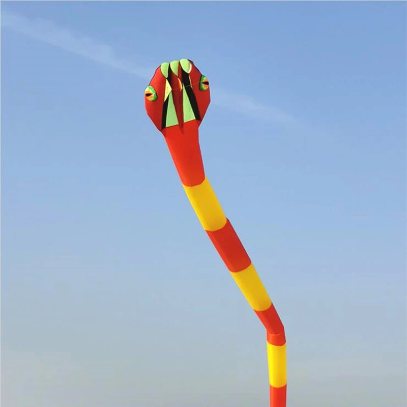 Inflatable Snake Kite - Large 60m Soft Kite with Nylon Ripstop, Alien Design, and Octopus Tail - Perfect for Outdoor Fun and Adventure