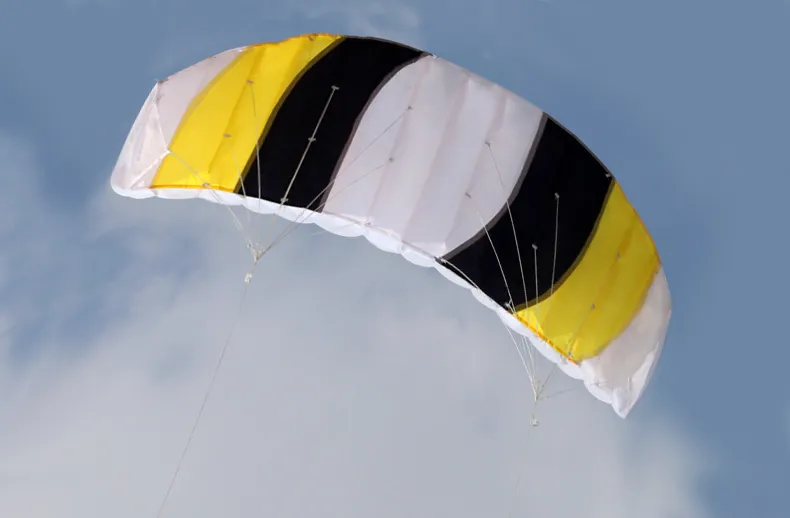 1.4m Dual Line Stunt Parafoil Parachute Beach Kite - Perfect Outdoor Fun Sports Power for Beginners