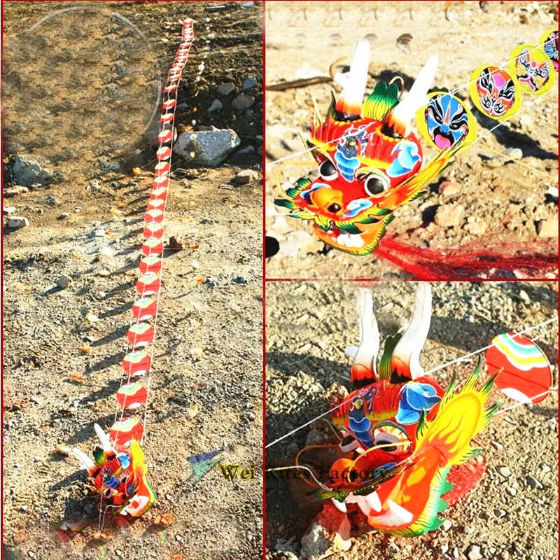 Kite Set for Adults - Traditional Chinese Dragon Kite with Flying Handle Line - Premium Outdoor Game Toys for Enthusiasts