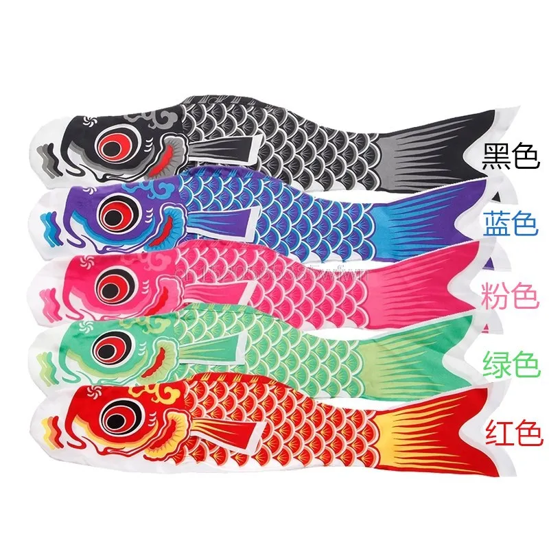 Colorful Fish Flag Hanging Outdoor Toy - Koi Nobori Carp Wind Socks, 40/70/100CM Fish Kite for Kids - Koinobori Inspired Fun