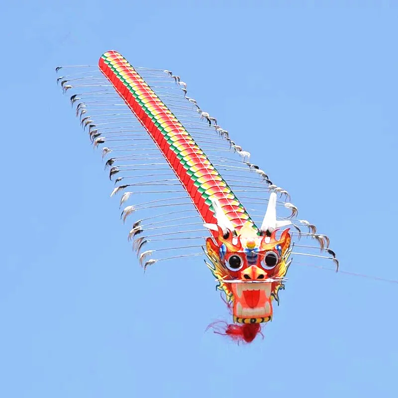 Kite Set for Adults - Traditional Chinese Dragon Kite with Flying Handle Line - Premium Outdoor Game Toys for Enthusiasts