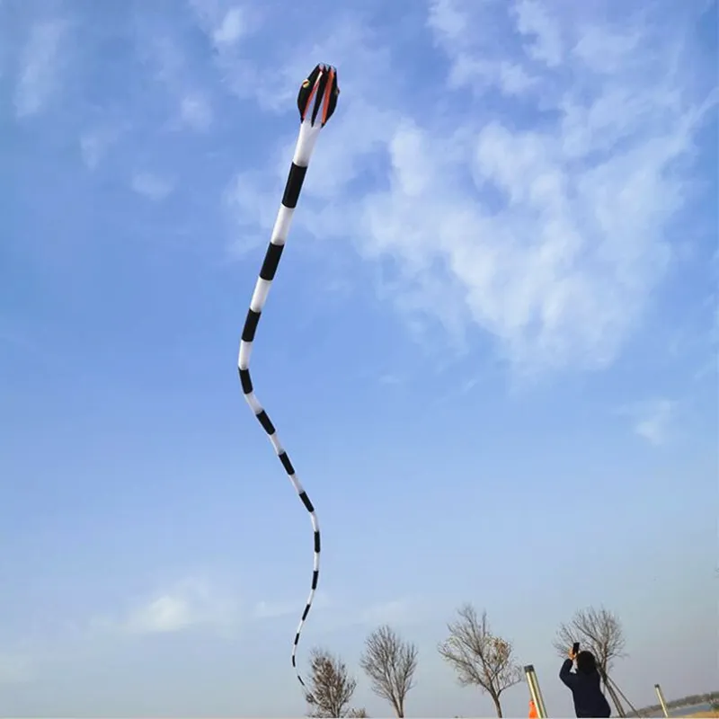 Inflatable Snake Kite - Large 60m Soft Kite with Nylon Ripstop, Alien Design, and Octopus Tail - Perfect for Outdoor Fun and Adventure
