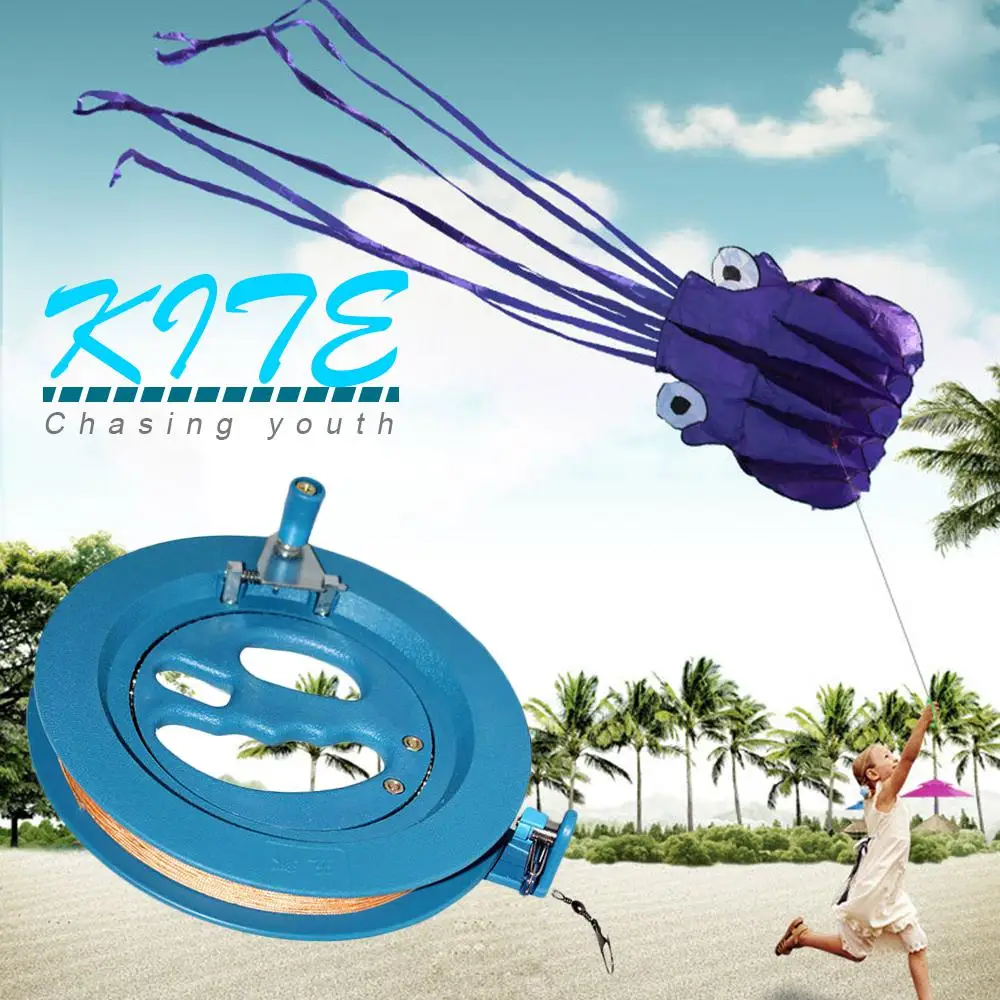 Portable Kite Line Winder Tool with Ball Bearing Handle - Round Flying Grip Wheel for Kite String Reel (16/18cm)