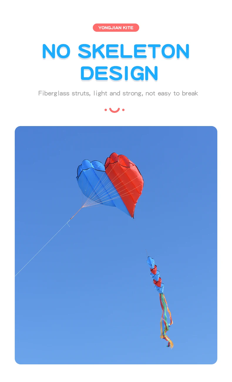 Inflatable Professional Kites - Large 3D Love Heart Kite for Adults - Outdoor Soft Kite Toy for Unforgettable Flying Experience