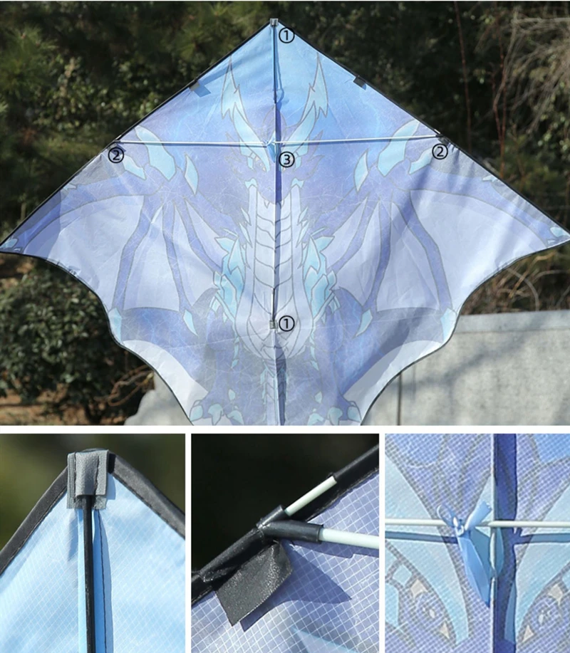 Outdoor Toys for Kids - Dragon Kites Flying Set - Fun and Colorful Children's Kites