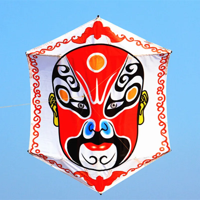 Traditional Kites for Adults - Peking Opera Style, Parachute Fun, and Better Flight Experience with Hexagonal Kite