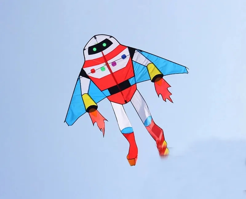Kite Reel Line - 2m Robot Kite for Children - Perfect Windshock 3D Doos Vlieger Kite - Ultimate Kites for Adults - Image 5