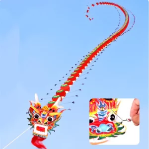 Kite Set for Adults - Traditional Chinese Dragon Kite with Flying Handle Line - Premium Outdoor Game Toys for Enthusiasts