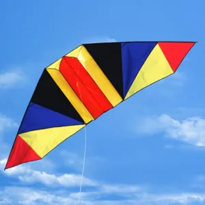 Outdoor Fun with Large Glider Kite - Beach Kites for Children - Nylon Kite with String, Line, and Reel Included