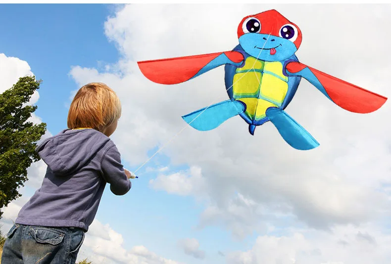 Adorable Strong Turtle Kite with Long Red Tail – Perfect for Beginners and Fun for All Ages! Includes String and Handle Turtles kite 
