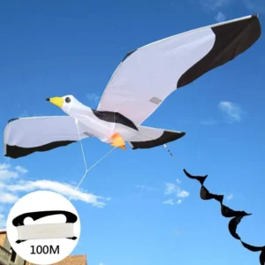 Lifelike 3D Seagull Kite for Kids - 100m Line & Handle Included | Fun Outdoor Sport Toy