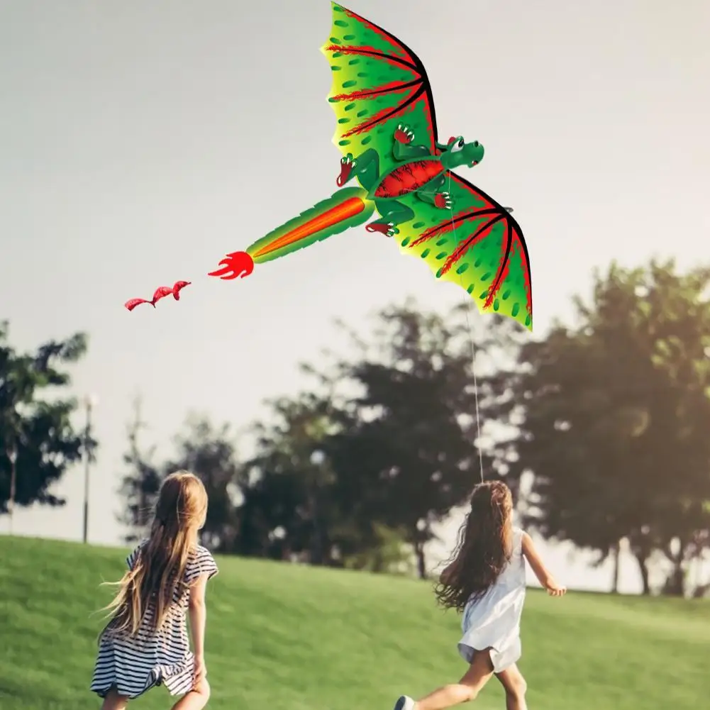 3D Creative Dinosaur Kite with Long Tail - Fun Outdoor Toy for Kids and Lawn Sports dinosaur kite