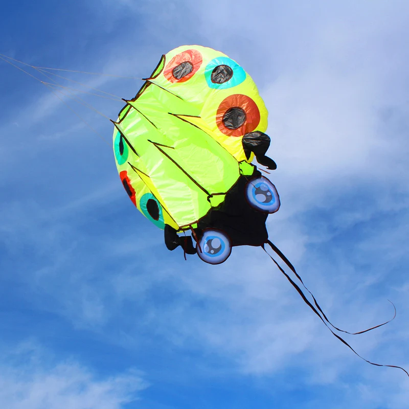 3D Large Ladybug Soft Kite - Kitesurf Designs for Kids' Outdoor Garden Fun ladybug kite