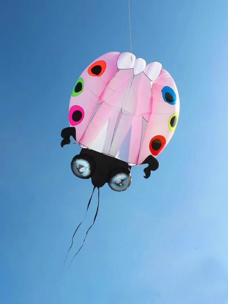 3D Large Ladybug Soft Kite - Kitesurf Designs for Kids' Outdoor Garden Fun ladybug kite