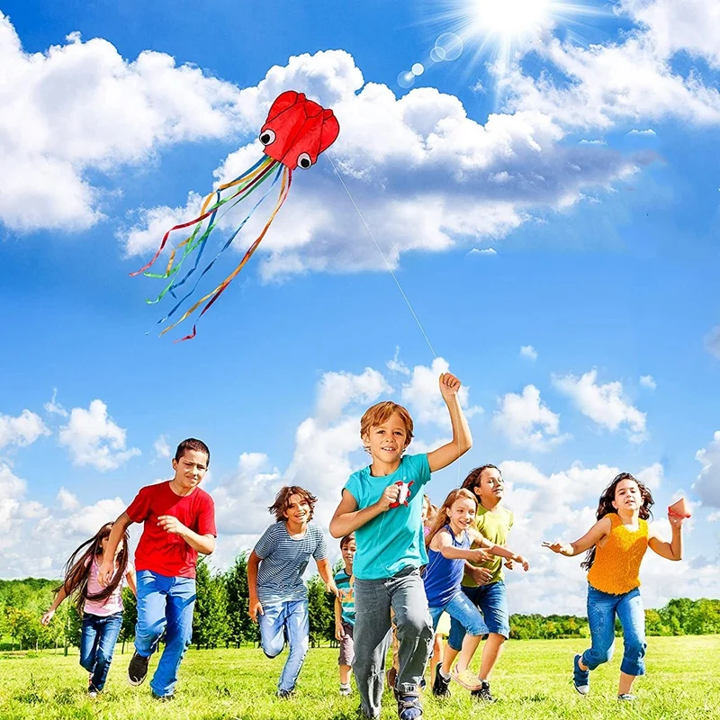 2-Pack Giant Octopus Kites with 157-Inch Long Tails – Perfect Toy for Kids and Adults octopus kites